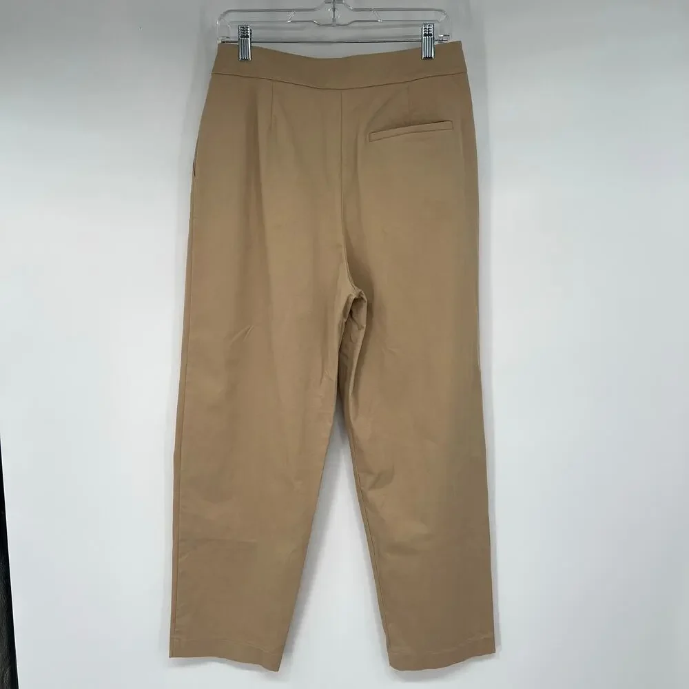 Women's Tan Straight Leg Pants - Picture 3 of 9